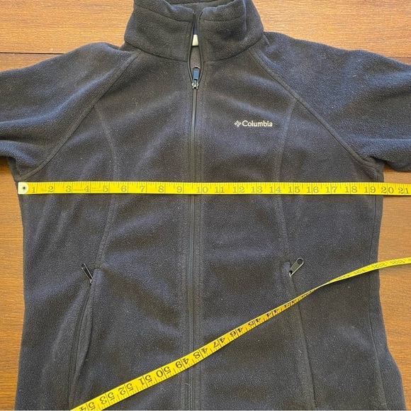 Columbia Full Zip Black Fleece Jacket Size Medium - Picture 9 of 10